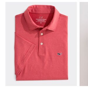 Red Vineyard Vines Men's Polo Size M MSRP $98